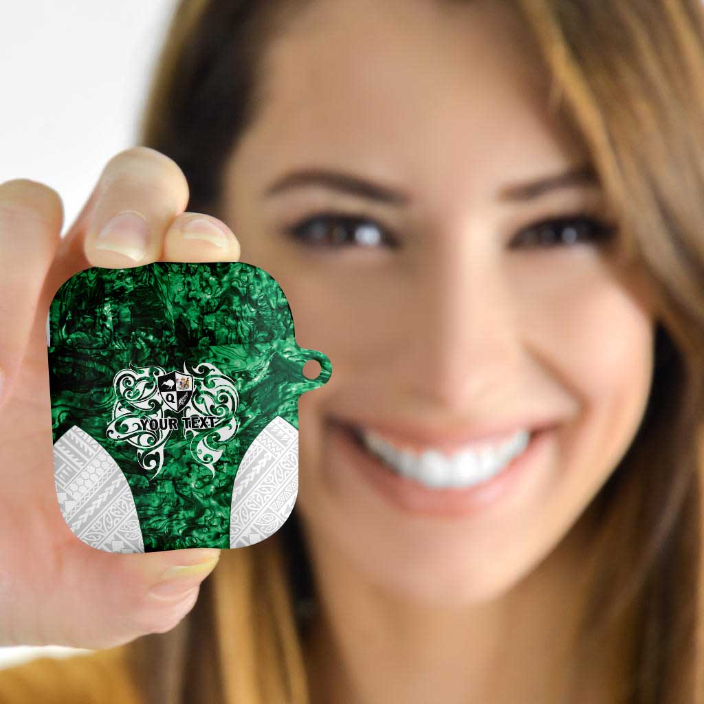 Queensland Maori Kiwi Personalised AirPods Case Kikirangi Papua Shell Maori Tribal Tattoo LT9 Green - Polynesian Pride