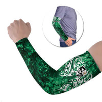 Queensland Maori Kiwi Personalised Arm Sleeves Kikirangi Papua Shell Maori Tribal Tattoo LT9 Set of 2 Green - Polynesian Pride