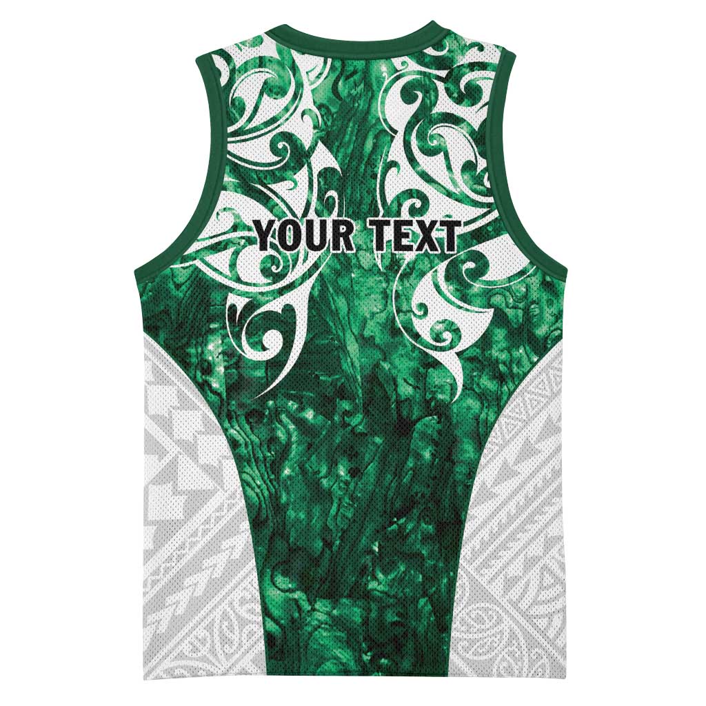 Queensland Maori Kiwi Personalised Basketball Jersey Kikirangi Papua Shell Maori Tribal Tattoo LT9 - Polynesian Pride