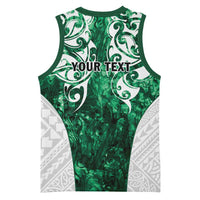Queensland Maori Kiwi Personalised Basketball Jersey Kikirangi Papua Shell Maori Tribal Tattoo LT9 - Polynesian Pride