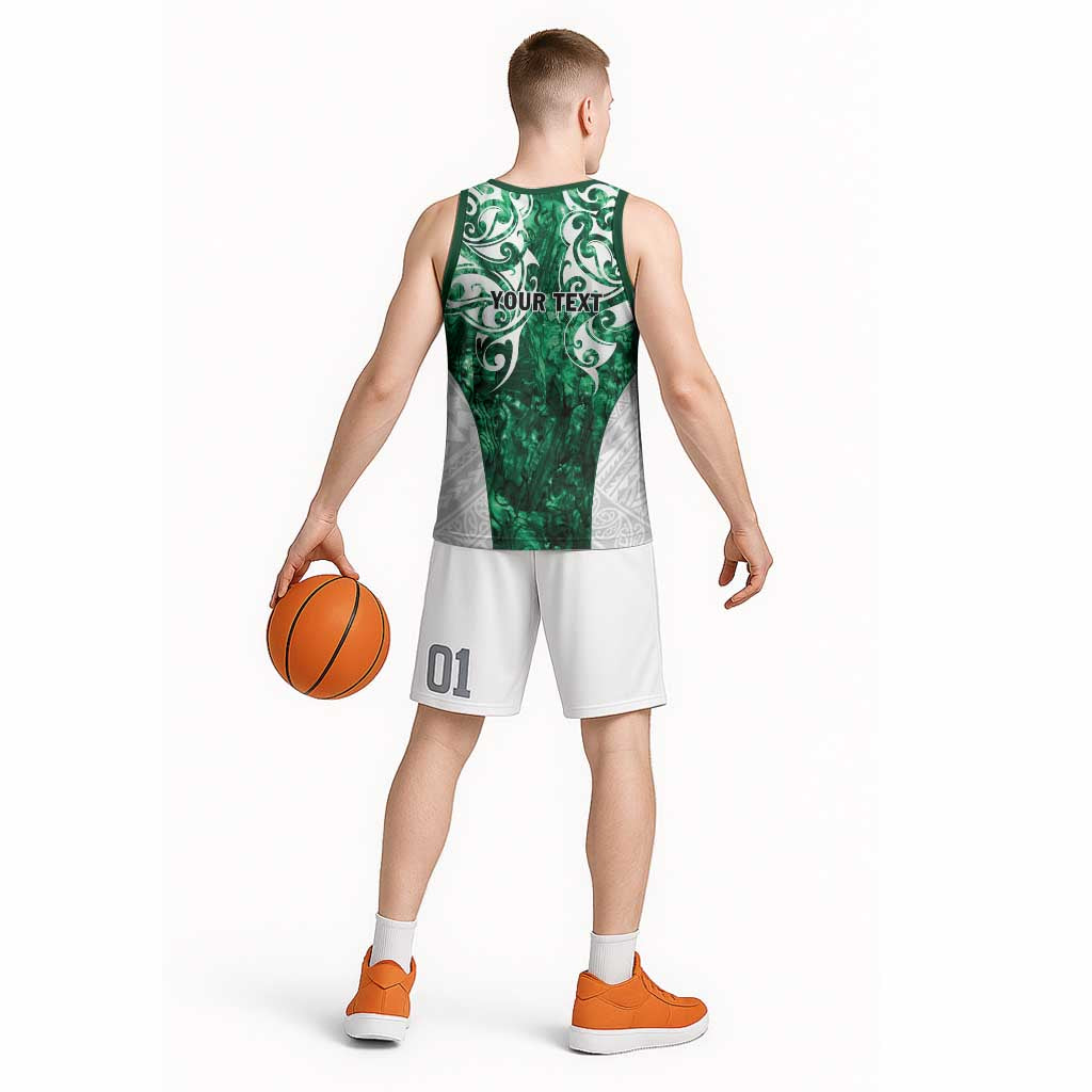 Queensland Maori Kiwi Personalised Basketball Jersey Kikirangi Papua Shell Maori Tribal Tattoo LT9 - Polynesian Pride
