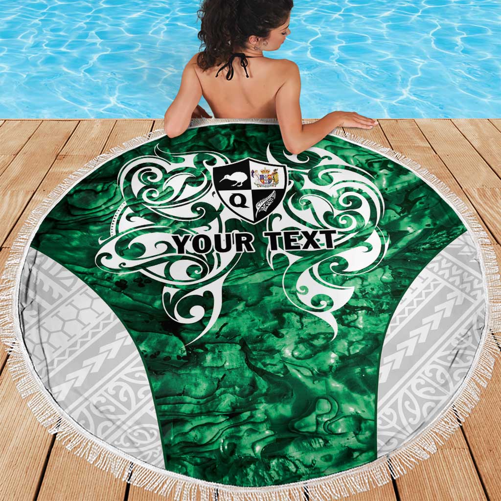 Queensland Maori Kiwi Personalised Beach Blanket Kikirangi Papua Shell Maori Tribal Tattoo