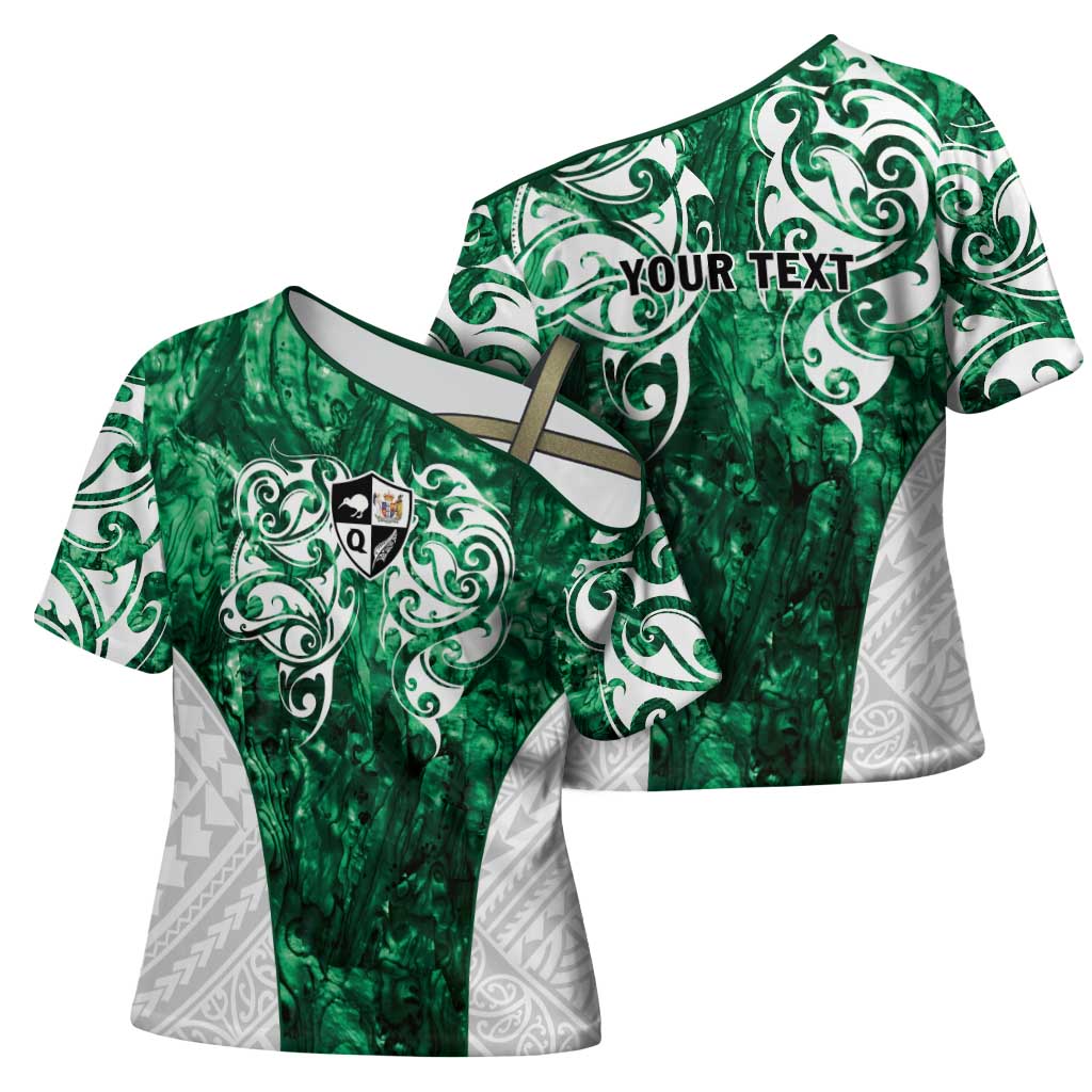 Queensland Maori Kiwi Personalised Cross Shoulder Shirt Kikirangi Papua Shell Maori Tribal Tattoo LT9 - Polynesian Pride