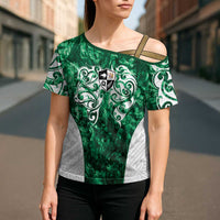 Queensland Maori Kiwi Personalised Cross Shoulder Shirt Kikirangi Papua Shell Maori Tribal Tattoo LT9 - Polynesian Pride