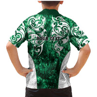 Queensland Maori Kiwi Personalised Family Matching Mermaid Dress and Hawaiian Shirt Kikirangi Papua Shell Maori Tribal Tattoo LT9 - Polynesian Pride