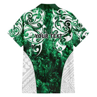 Queensland Maori Kiwi Personalised Family Matching Short Sleeve Bodycon Dress and Hawaiian Shirt Kikirangi Papua Shell Maori Tribal Tattoo LT9 - Polynesian Pride