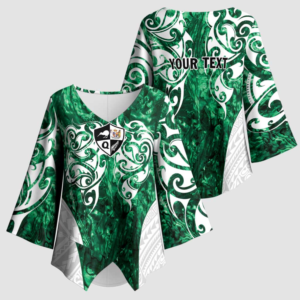 Queensland Maori Kiwi Personalised Kimono Sleeve Blouse Kikirangi Papua Shell Maori Tribal Tattoo LT9 - Polynesian Pride