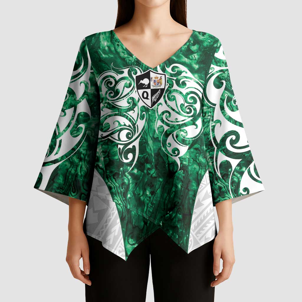 Queensland Maori Kiwi Personalised Kimono Sleeve Blouse Kikirangi Papua Shell Maori Tribal Tattoo LT9 - Polynesian Pride