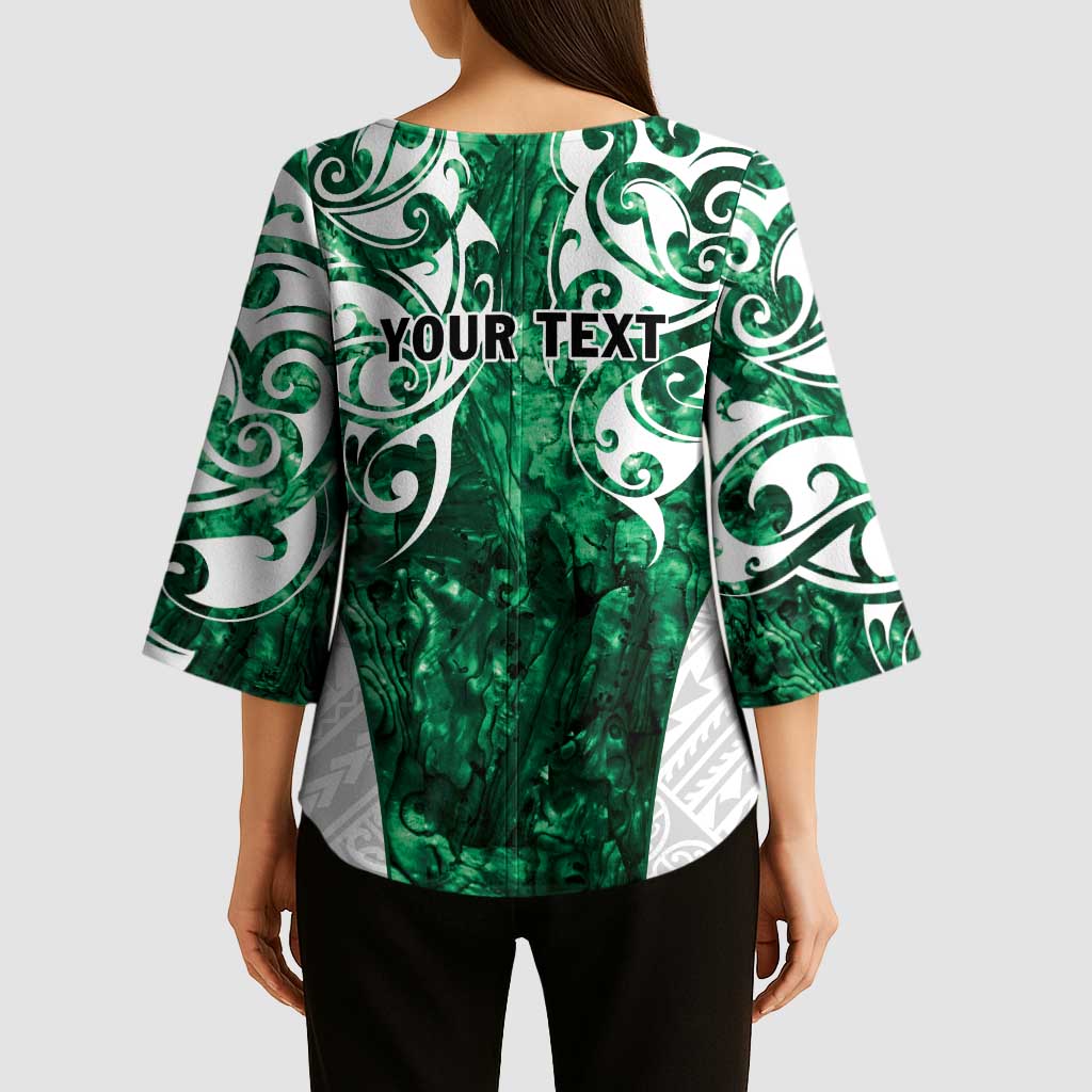 Queensland Maori Kiwi Personalised Kimono Sleeve Blouse Kikirangi Papua Shell Maori Tribal Tattoo LT9 - Polynesian Pride