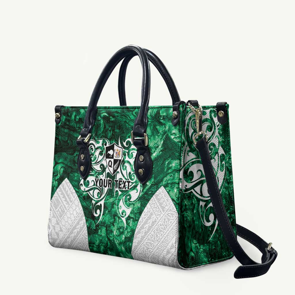 Queensland Maori Kiwi Personalised Leather Bag Kikirangi Papua Shell Maori Tribal Tattoo LT9 Green - Polynesian Pride