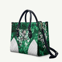 Queensland Maori Kiwi Personalised Leather Bag Kikirangi Papua Shell Maori Tribal Tattoo LT9 Green - Polynesian Pride
