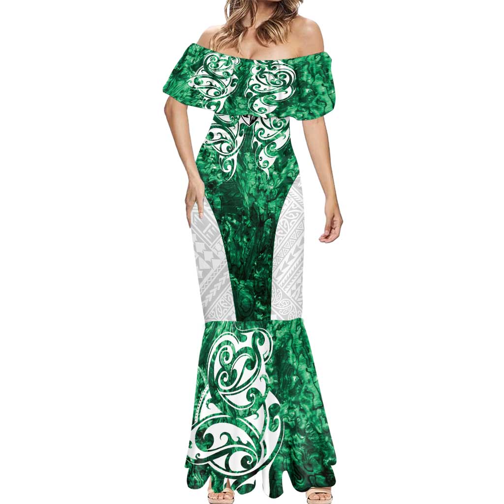 Queensland Maori Kiwi Personalised Mermaid Dress Kikirangi Papua Shell Maori Tribal Tattoo LT9 - Polynesian Pride