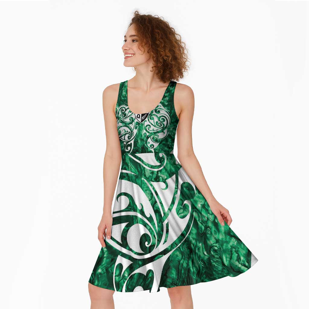 Queensland Maori Kiwi Personalised Midi Dress Kikirangi Papua Shell Maori Tribal Tattoo LT9 - Polynesian Pride