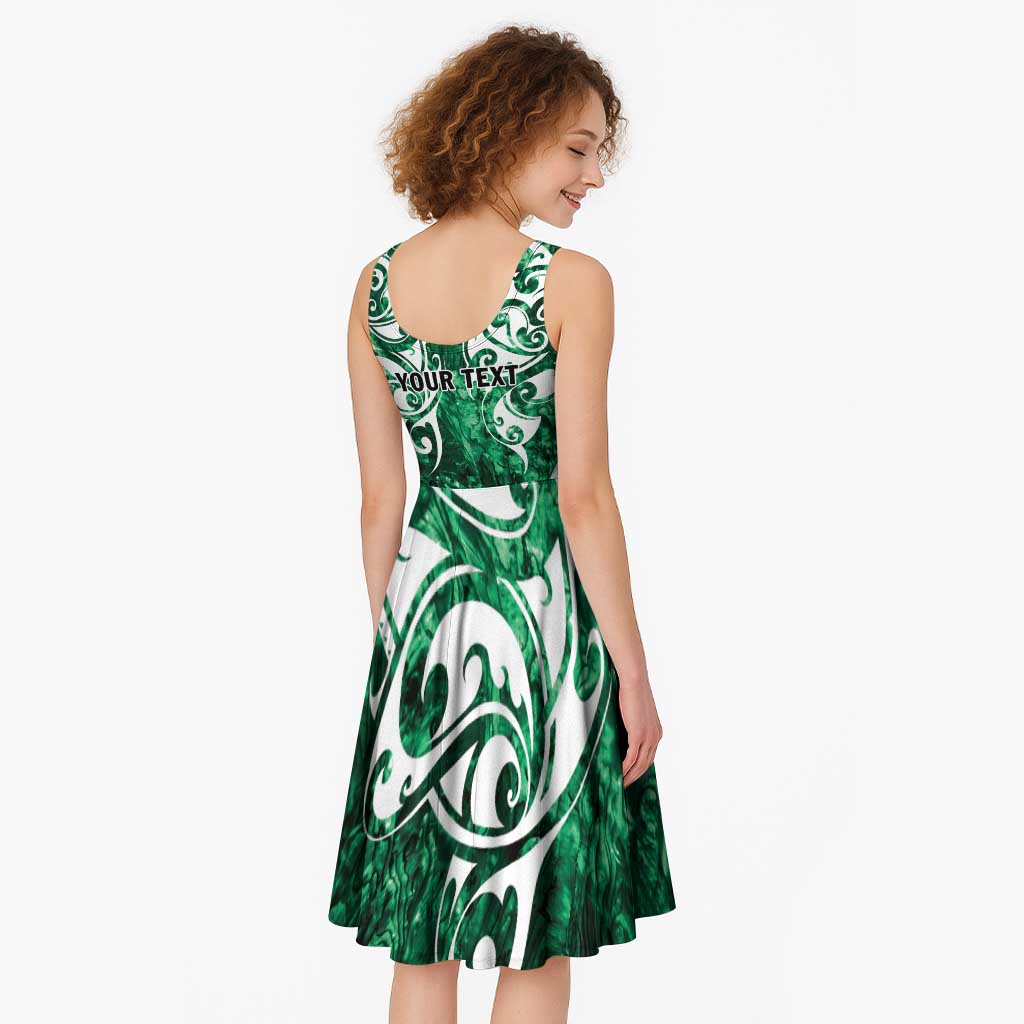 Queensland Maori Kiwi Personalised Midi Dress Kikirangi Papua Shell Maori Tribal Tattoo LT9 - Polynesian Pride