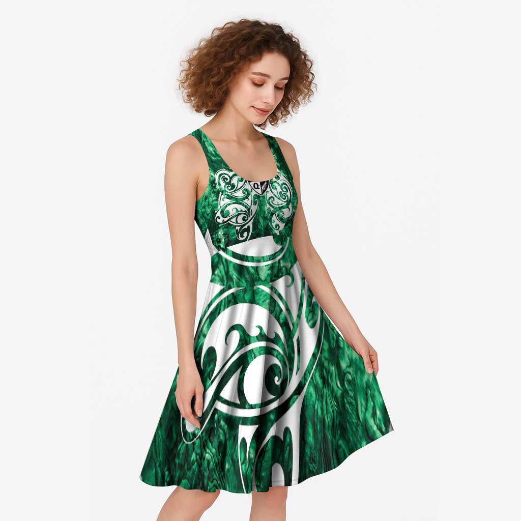 Queensland Maori Kiwi Personalised Midi Dress Kikirangi Papua Shell Maori Tribal Tattoo LT9 - Polynesian Pride