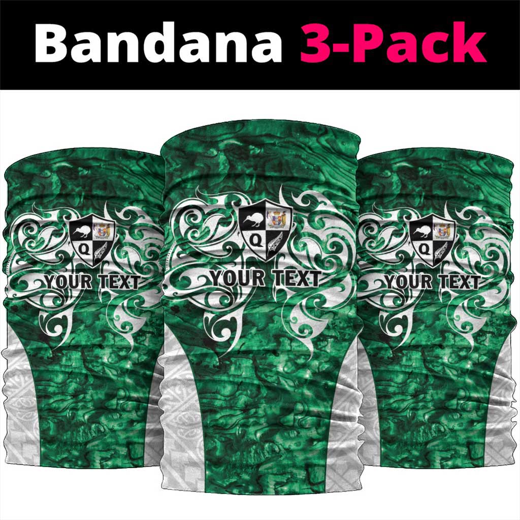 Queensland Maori Kiwi Personalised Neck Gaiter Kikirangi Papua Shell Maori Tribal Tattoo LT9 package One Size: 25*50cm Green - Polynesian Pride