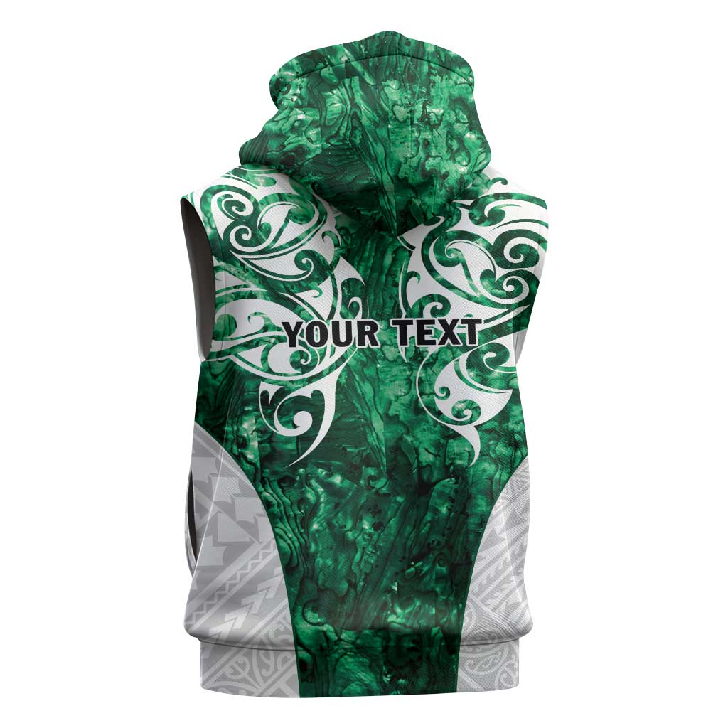 Queensland Maori Kiwi Personalised Sleeveless Hoodie Kikirangi Papua Shell Maori Tribal Tattoo LT9 - Polynesian Pride
