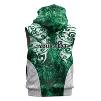 Queensland Maori Kiwi Personalised Sleeveless Hoodie Kikirangi Papua Shell Maori Tribal Tattoo LT9 - Polynesian Pride