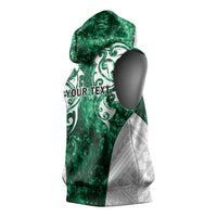 Queensland Maori Kiwi Personalised Sleeveless Hoodie Kikirangi Papua Shell Maori Tribal Tattoo LT9 - Polynesian Pride