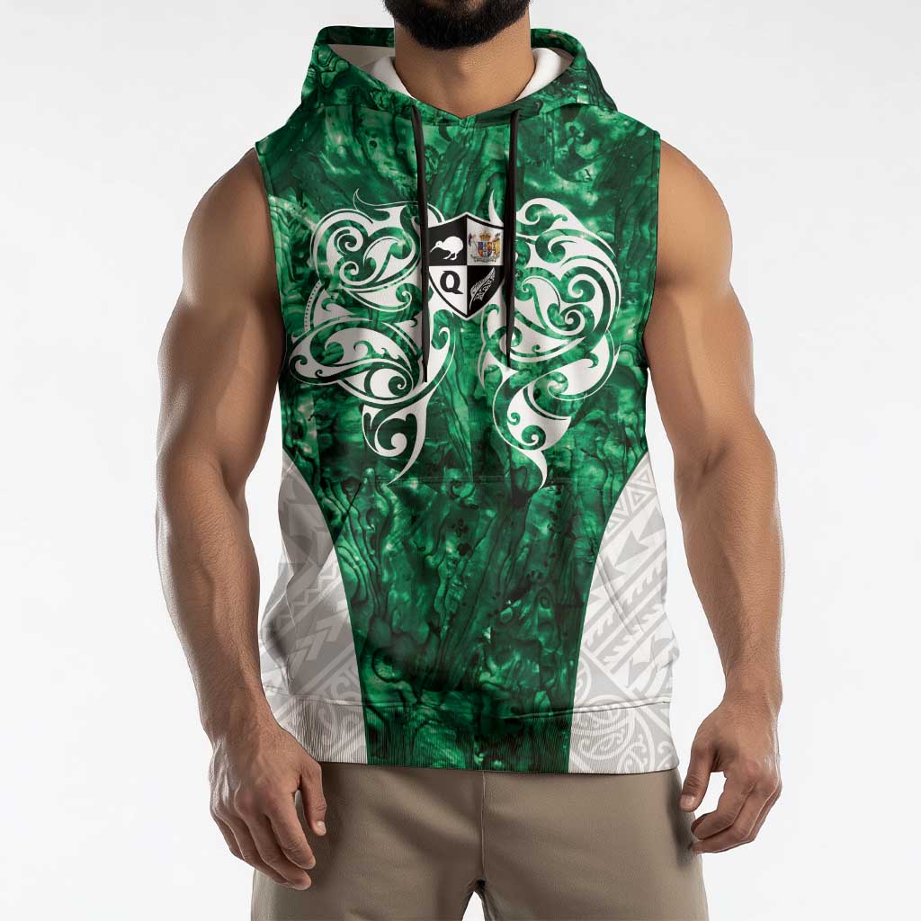 Queensland Maori Kiwi Personalised Sleeveless Hoodie Kikirangi Papua Shell Maori Tribal Tattoo LT9 - Polynesian Pride