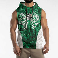 Queensland Maori Kiwi Personalised Sleeveless Hoodie Kikirangi Papua Shell Maori Tribal Tattoo LT9 - Polynesian Pride