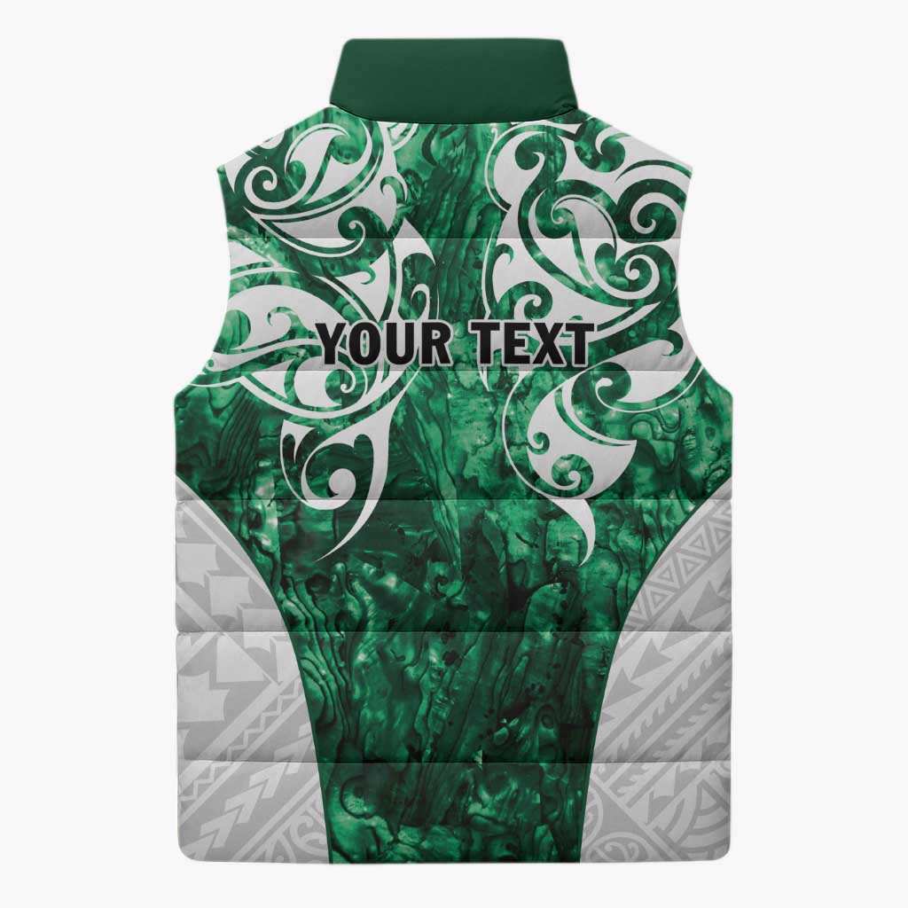 Queensland Maori Kiwi Personalised Sleeveless Puffer Jacket Kikirangi Papua Shell Maori Tribal Tattoo LT9 - Polynesian Pride