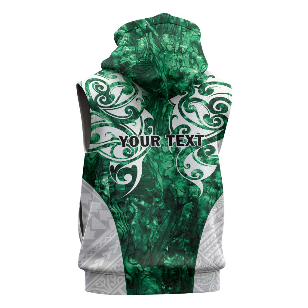 Queensland Maori Kiwi Personalised Sleeveless Zip Hoodie Kikirangi Papua Shell Maori Tribal Tattoo LT9 - Polynesian Pride