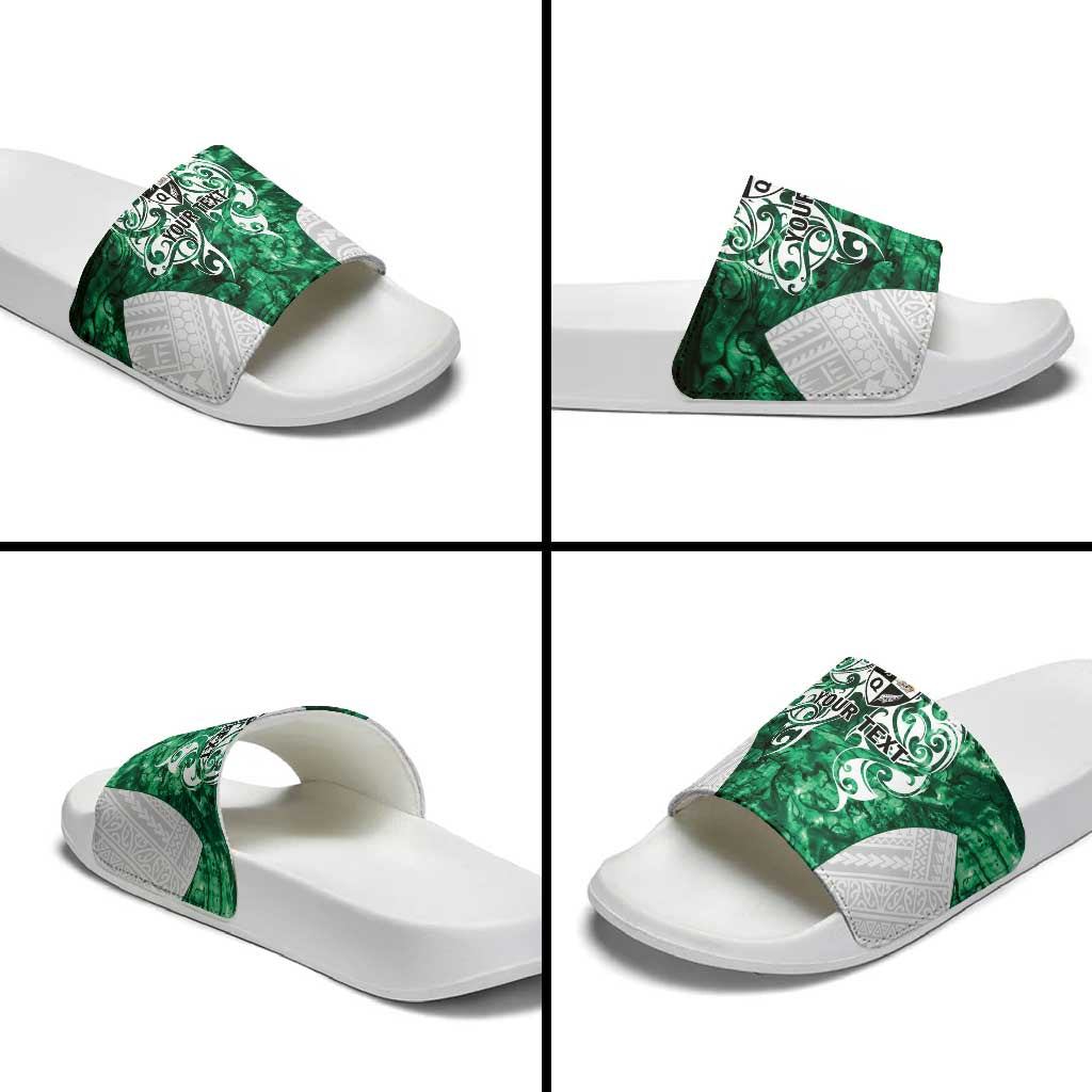 Queensland Maori Kiwi Personalised Slide Sandals Kikirangi Papua Shell Maori Tribal Tattoo LT9 - Polynesian Pride