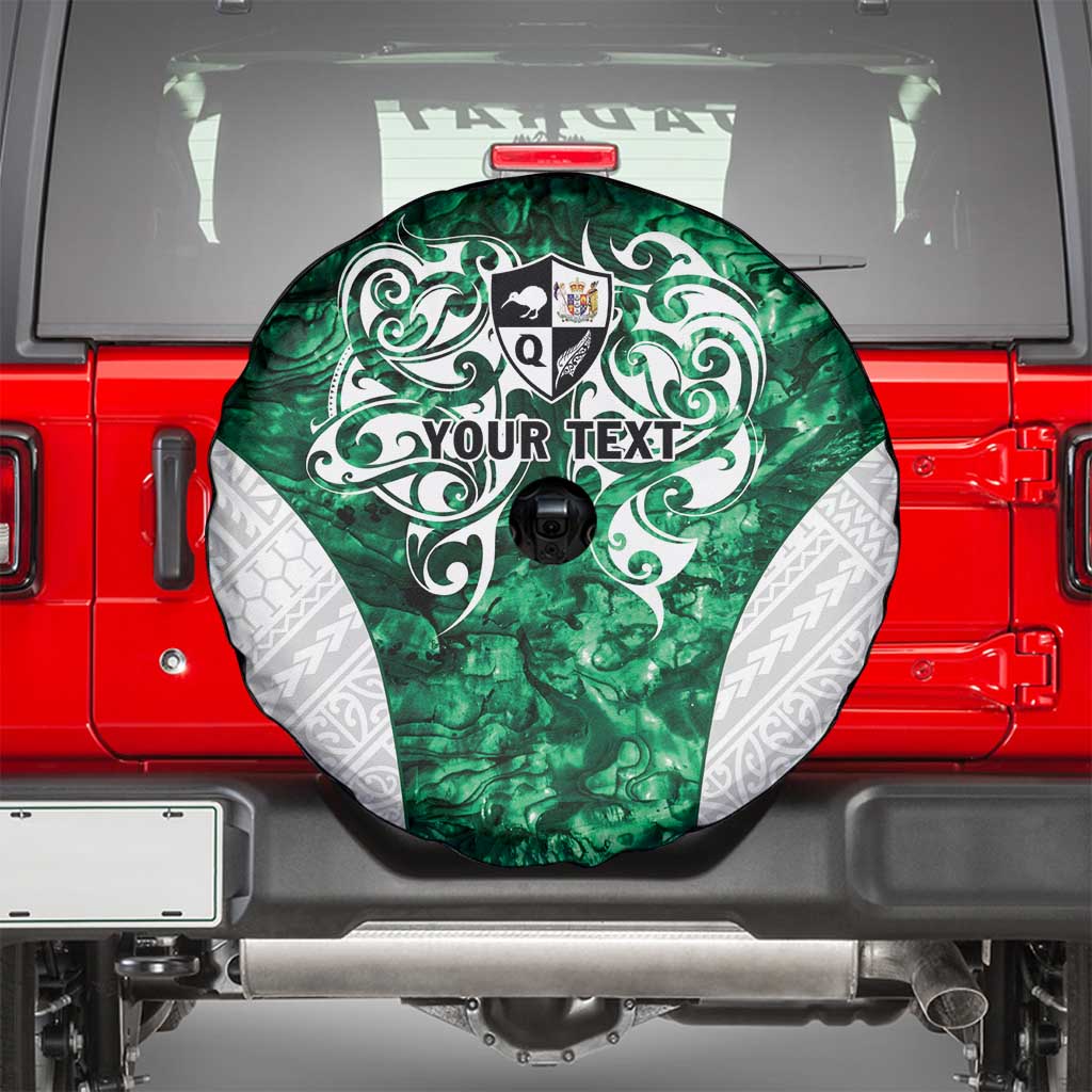 Queensland Maori Kiwi Personalised Spare Tire Cover Kikirangi Papua Shell Maori Tribal Tattoo