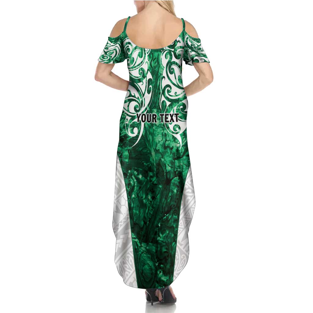 Queensland Maori Kiwi Personalised Summer Maxi Dress Kikirangi Papua Shell Maori Tribal Tattoo LT9 - Polynesian Pride