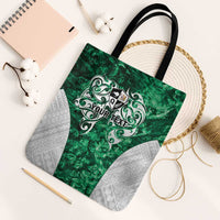 Queensland Maori Kiwi Personalised Tote Bag Kikirangi Papua Shell Maori Tribal Tattoo LT9 Black Strap One Size Green - Polynesian Pride