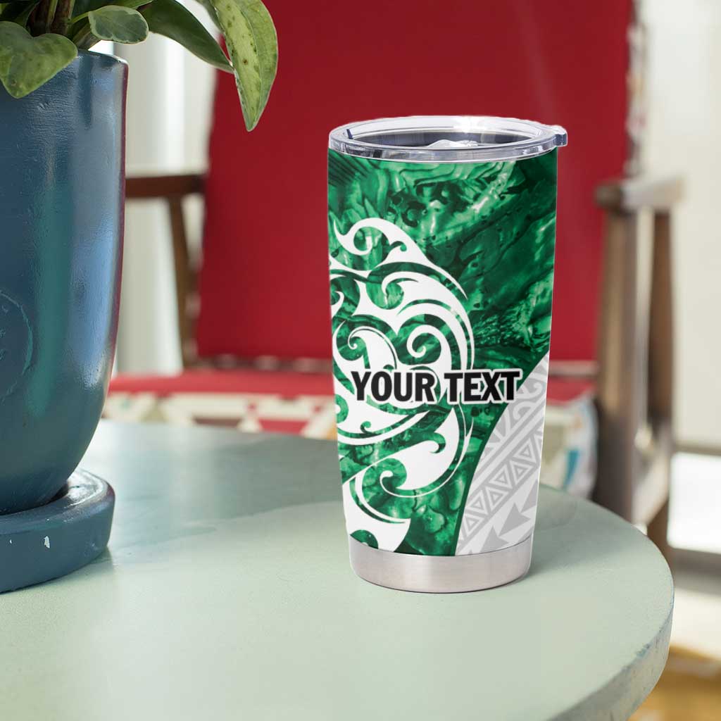 Queensland Maori Kiwi Personalised Tumbler Cup Kikirangi Papua Shell Maori Tribal Tattoo
