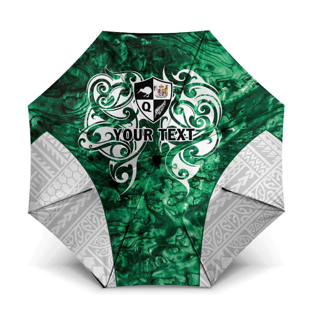 Queensland Maori Kiwi Personalised Umbrella Kikirangi Papua Shell Maori Tribal Tattoo LT9 One Size Folded 11.42 inch Opened Diameter 37.4 inch Green - Polynesian Pride