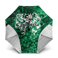 Queensland Maori Kiwi Personalised Umbrella Kikirangi Papua Shell Maori Tribal Tattoo LT9 One Size Folded 11.42 inch Opened Diameter 37.4 inch Green - Polynesian Pride