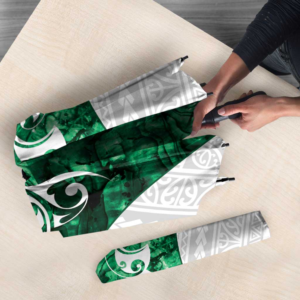 Queensland Maori Kiwi Personalised Umbrella Kikirangi Papua Shell Maori Tribal Tattoo LT9 - Polynesian Pride