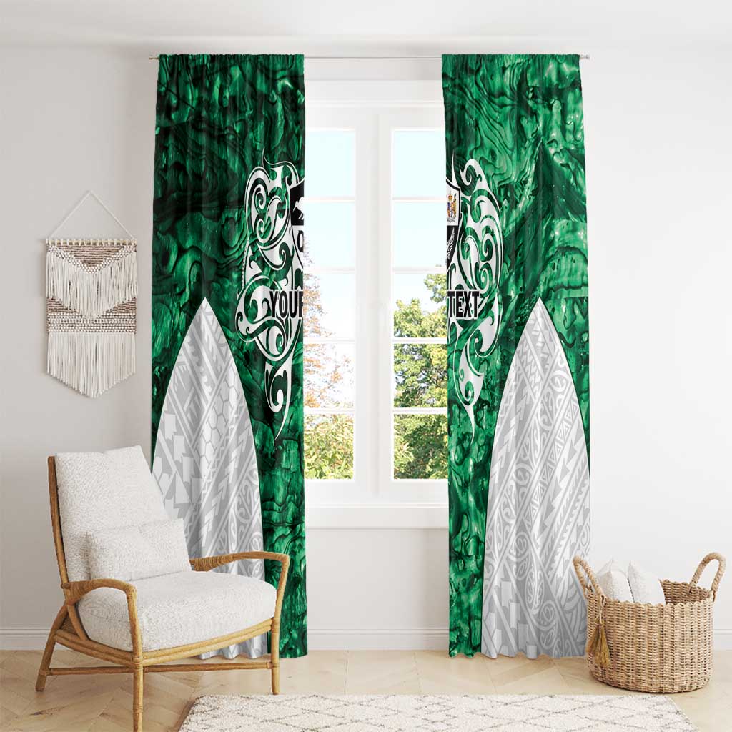 Queensland Maori Kiwi Personalised Window Curtain Kikirangi Papua Shell Maori Tribal Tattoo