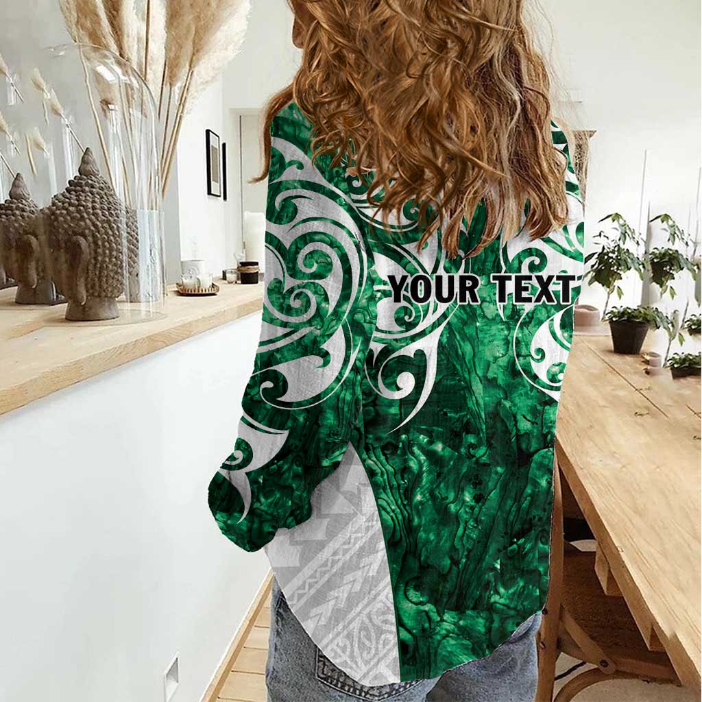 Queensland Maori Kiwi Personalised Women Casual Shirt Kikirangi Papua Shell Maori Tribal Tattoo LT9 - Polynesian Pride