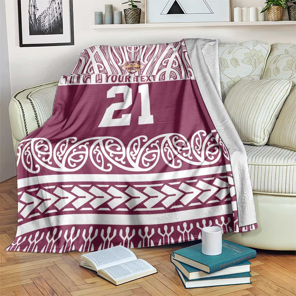 Queensland Maori Nga Hau E Wha Custom Blanket Polynesian Maori Tribal Pattern