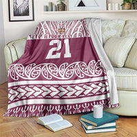 Queensland Maori Nga Hau E Wha Custom Blanket Polynesian Maori Tribal Pattern