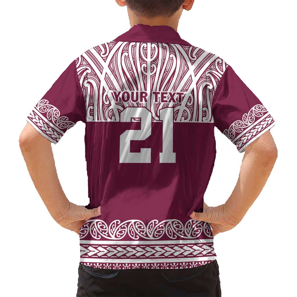 Queensland Maori Nga Hau E Wha Custom Family Matching Off Shoulder Maxi Dress and Hawaiian Shirt Polynesian Maori Tribal Pattern LT9 - Polynesian Pride