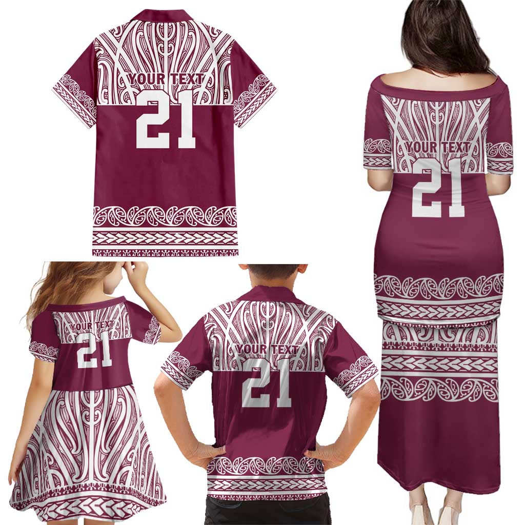 Queensland Maori Nga Hau E Wha Custom Family Matching Puletasi and Hawaiian Shirt Polynesian Maori Tribal Pattern LT9 - Polynesian Pride