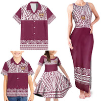 Queensland Maori Nga Hau E Wha Custom Family Matching Tank Maxi Dress and Hawaiian Shirt Polynesian Maori Tribal Pattern LT9 - Polynesian Pride