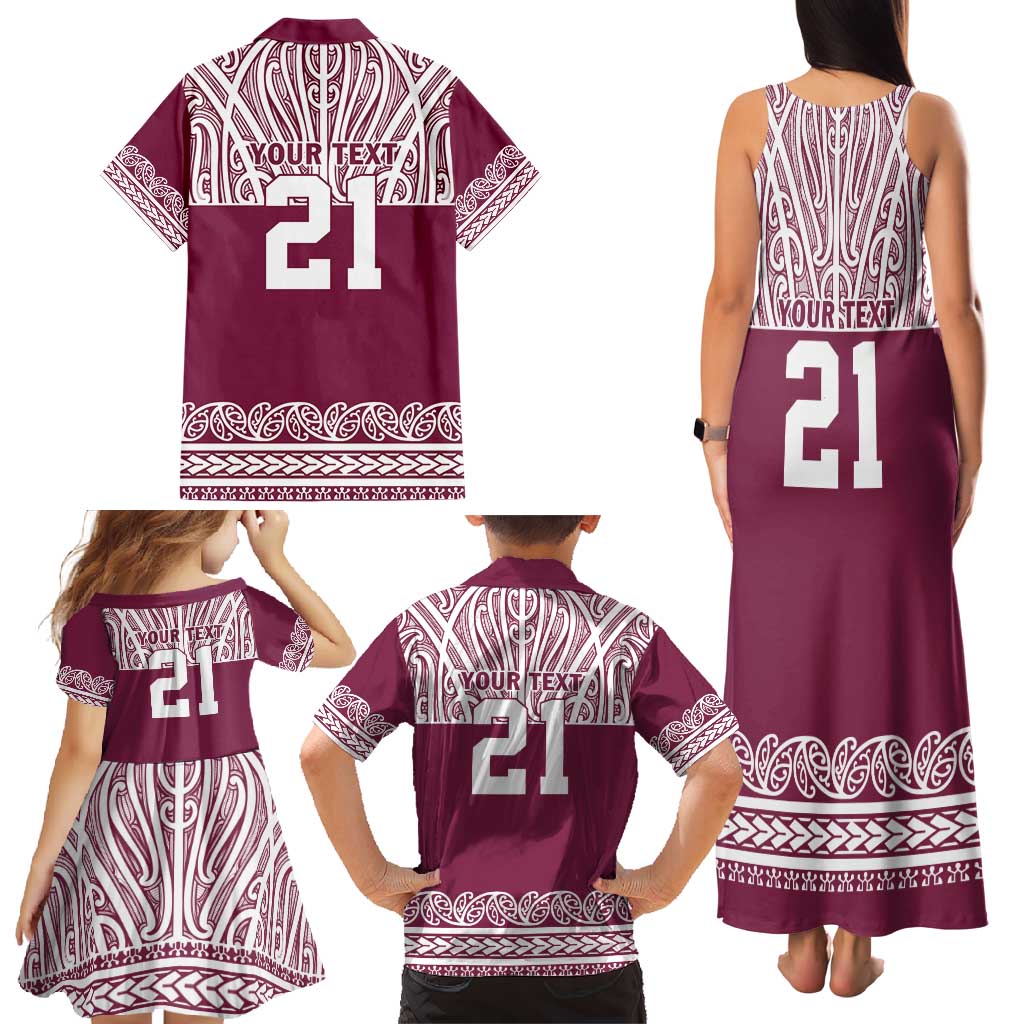 Queensland Maori Nga Hau E Wha Custom Family Matching Tank Maxi Dress and Hawaiian Shirt Polynesian Maori Tribal Pattern LT9 - Polynesian Pride