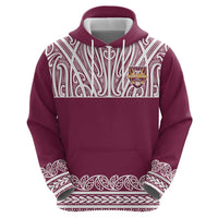 Queensland Maori Nga Hau E Wha Custom Hoodie Polynesian Maori Tribal Pattern