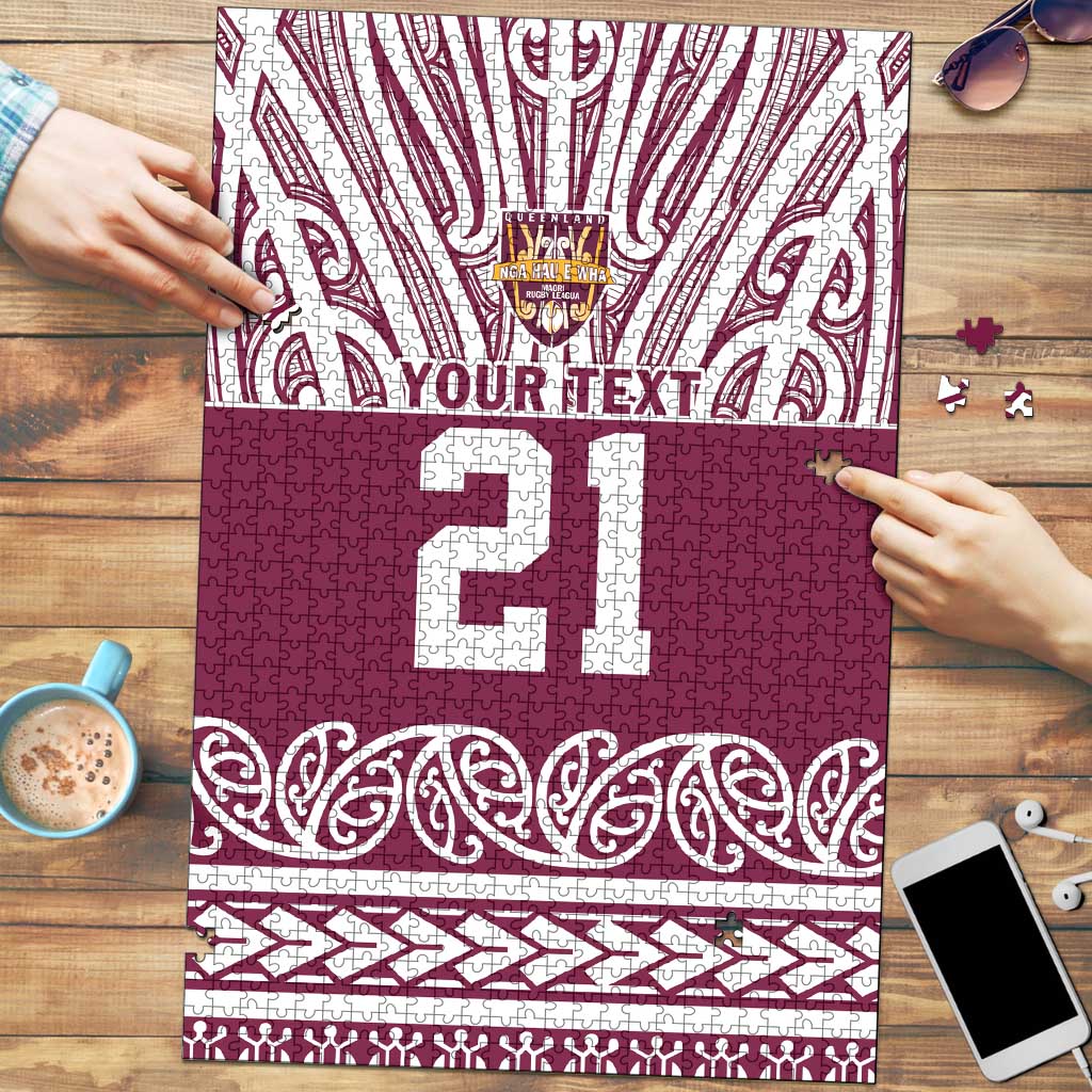 Queensland Maori Nga Hau E Wha Custom Puzzle Polynesian Maori Tribal Pattern - Polynesian Pride