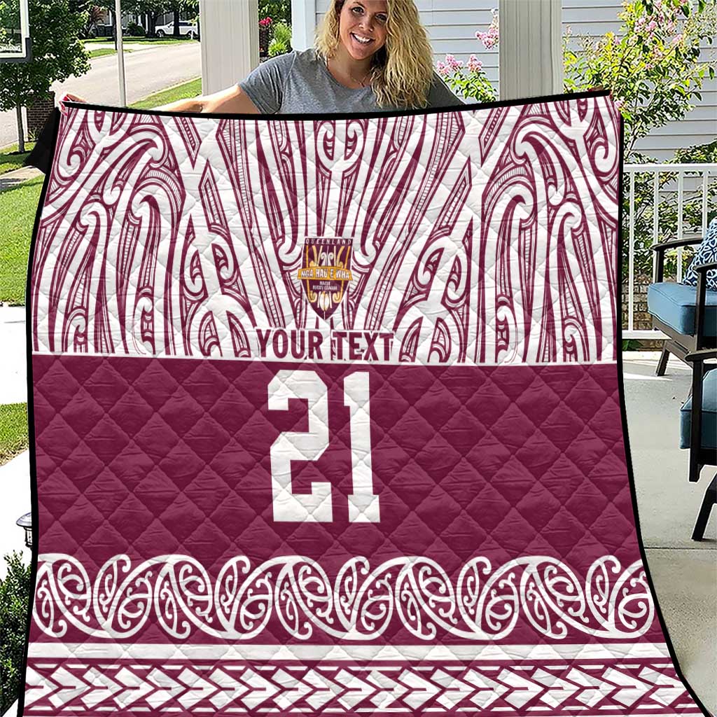 Queensland Maori Nga Hau E Wha Custom Quilt Polynesian Maori Tribal Pattern