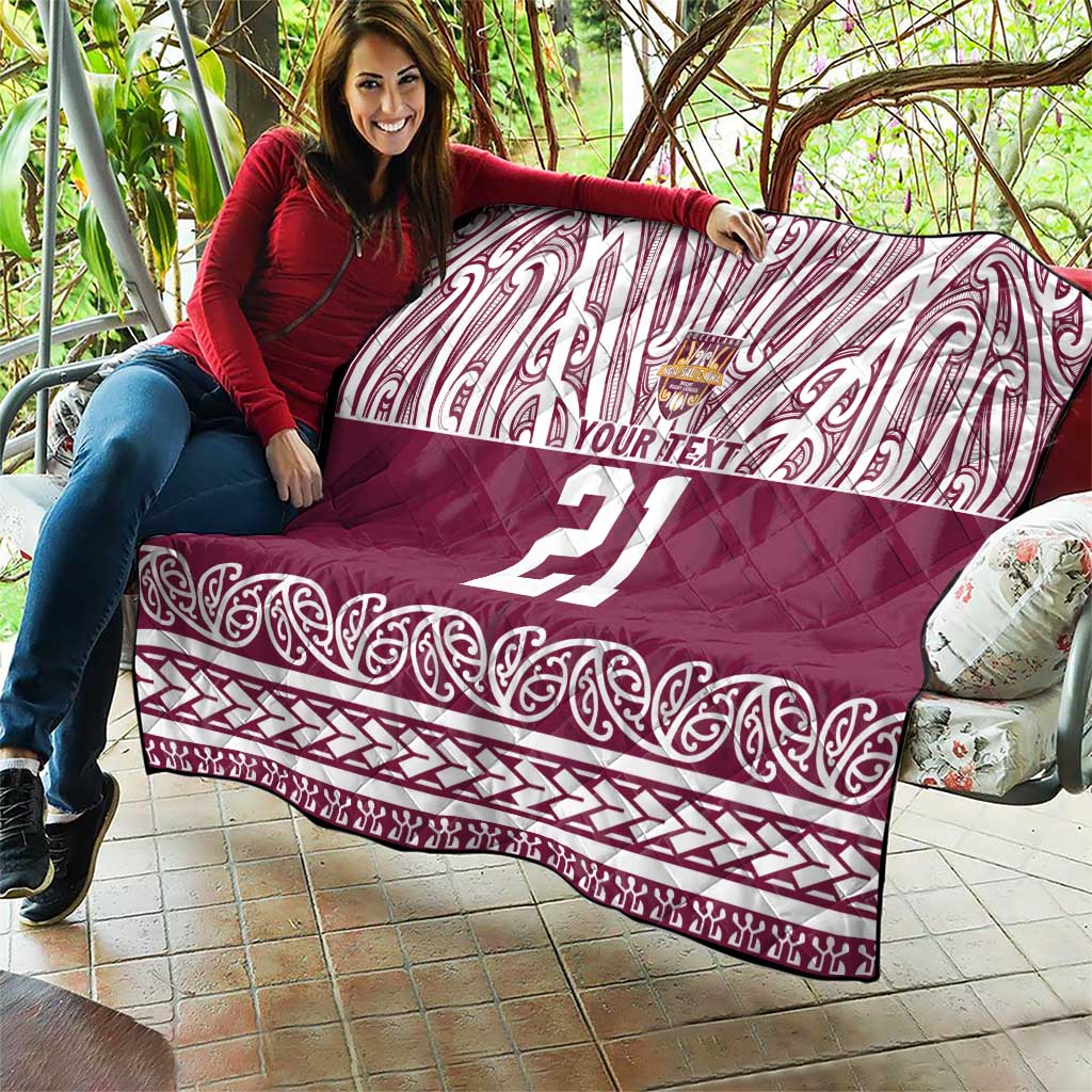 Queensland Maori Nga Hau E Wha Custom Quilt Polynesian Maori Tribal Pattern