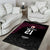 Queensland Papua New Guinea Custom Area Rug All Black Pacific PNG Tribal Style