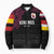 Queensland Papua New Guinea Custom Bomber Puffer Jacket All Black Pacific PNG Tribal Style - Polynesian Pride