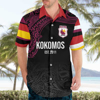 Queensland Papua New Guinea Custom Hawaiian Shirt All Black Pacific PNG Tribal Style LT9 - Polynesian Pride